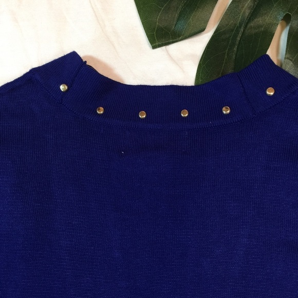 JM COLLECTION | studded open cardigan sweater - Picture 7 of 9